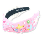 Pink Easter Cross-stitch Headband-Child