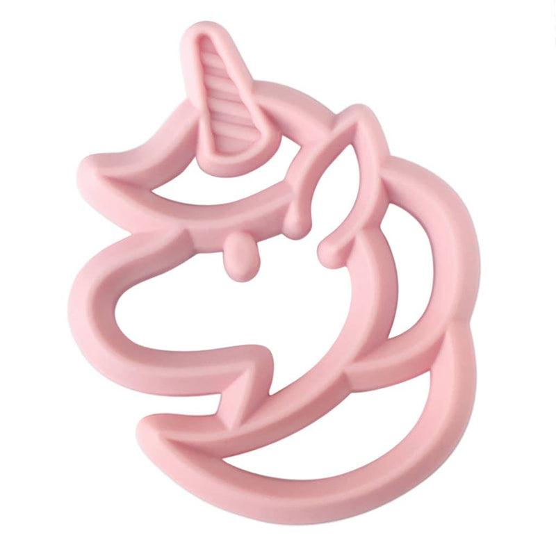 Light Pink Unicorn Chew Crew™ Silicone Baby Teether