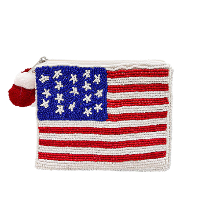 American Flag Coin Pouch