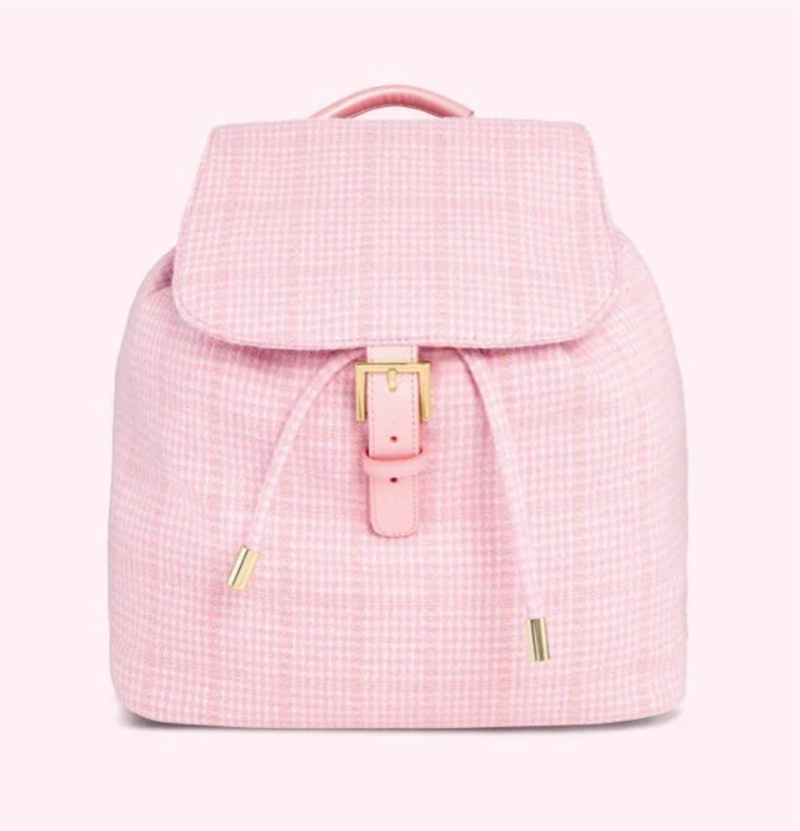 Shimmer Pink Woven Backpack