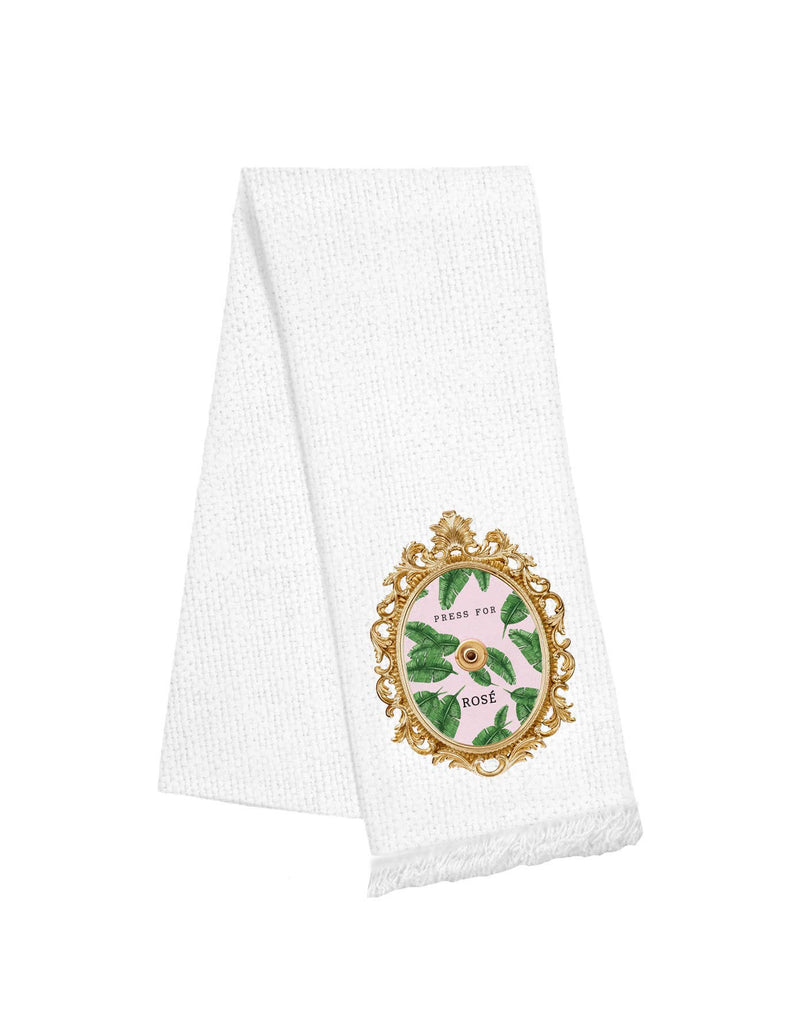 Fringe Linen Towel - Press for Rosé