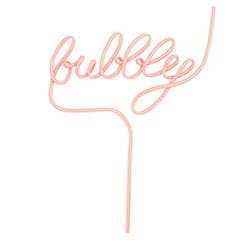 "Bubbly" Word Straw