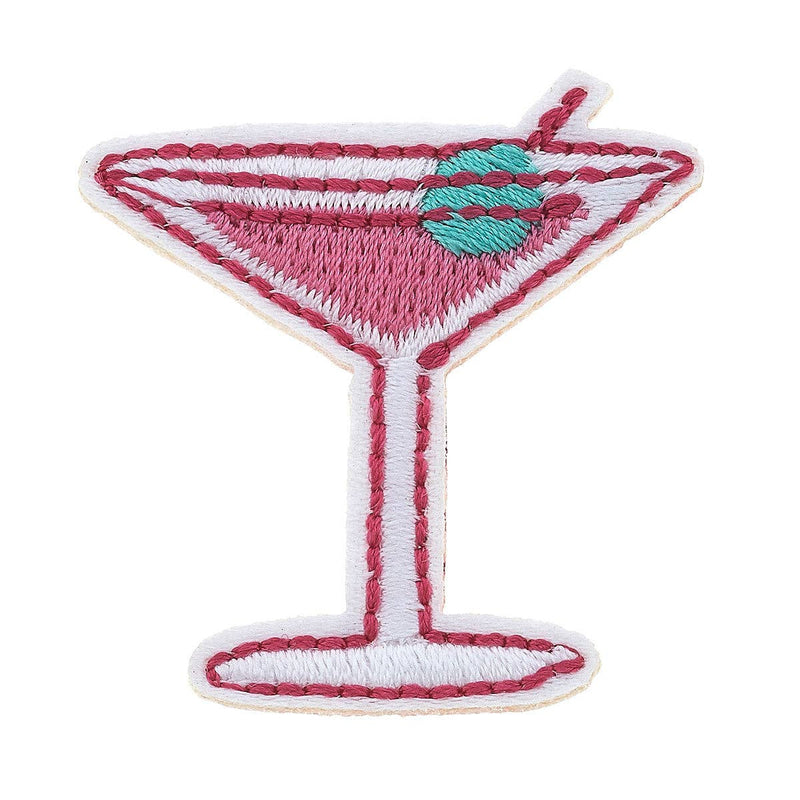 Stuck on You Small Martini Glass Patch in Pink & Green