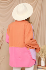 Colorblock Star Sequin Shirt