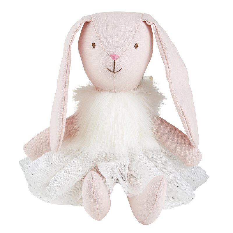 Pink Rabbit Linen Doll