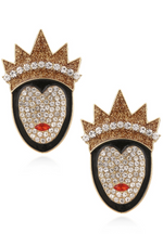 Villian Queen Rhinestone Stud Earrings