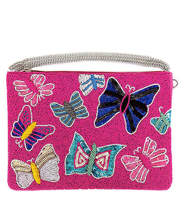 Butterfly Kisses Beaded Clutch