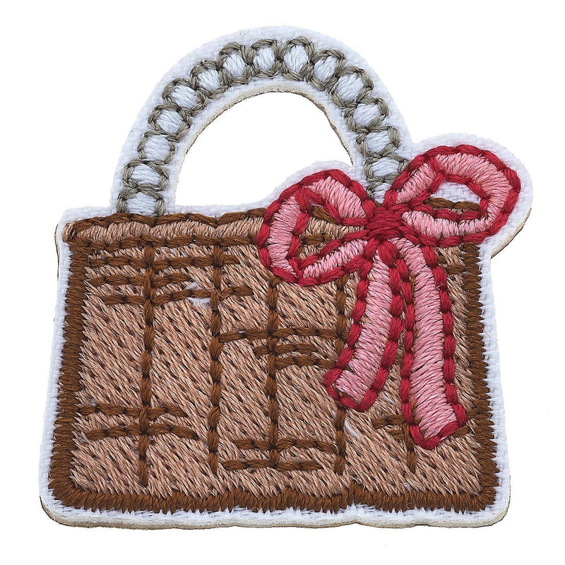 Stuck on You Small Handbag Patch in Brown & Pink