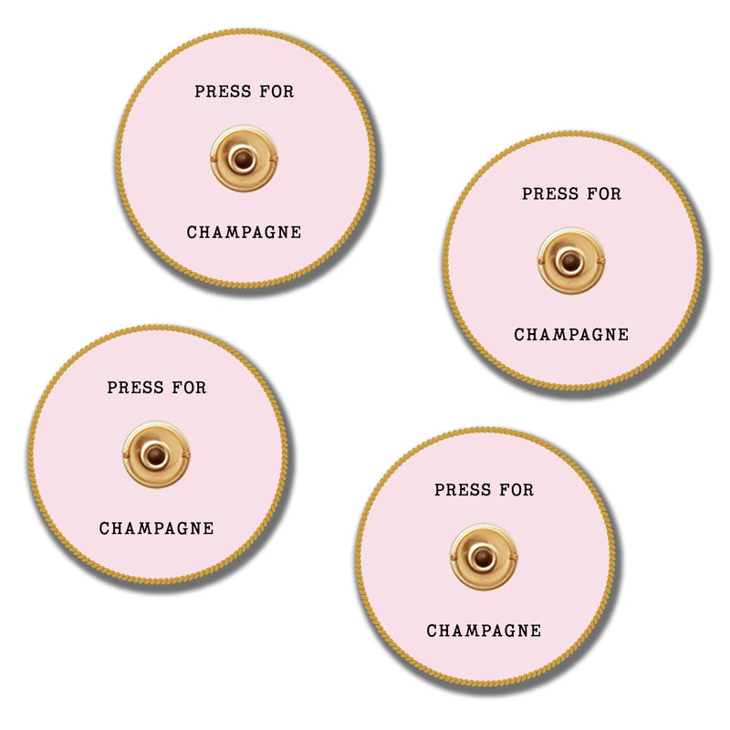 Ceramic Coasters - Set of 4 - Press for Champagne