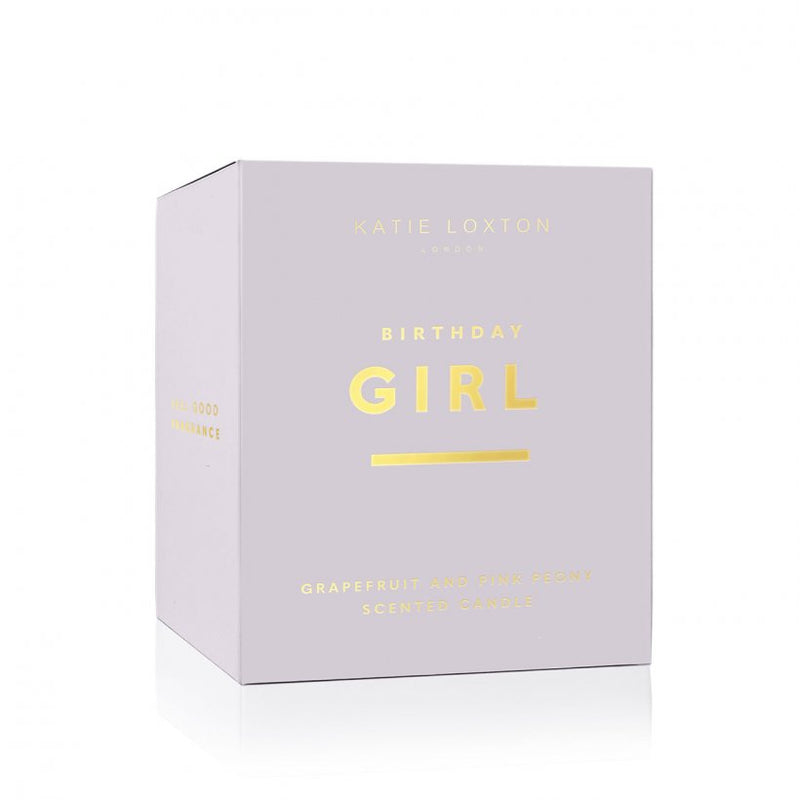 SENTIMENT CANDLE | BIRTHDAY GIRL | Grapefruit And Pink Peony