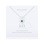 Birthstone a little Necklace May Green Agate
