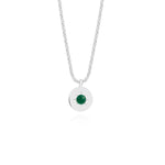Birthstone a little Necklace May Green Agate