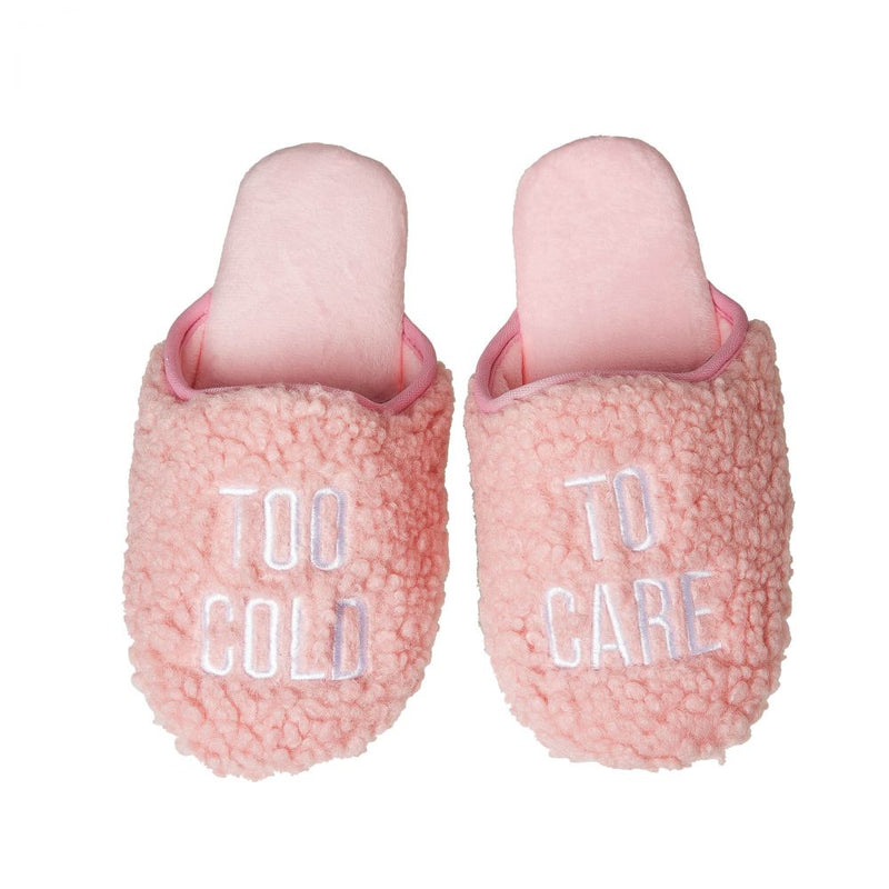 Too Cold To Care Slippers